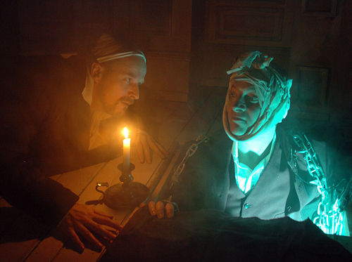 'A Christmas Carol' Forest Forge Theatre Co-Nov 2006 'Scrooge' played by Jonathon Jones and 'Jacob Marley' played by Chris Talman
