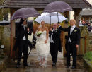 Lindsay dodges raindrops - St Marys Church Fordingbridge 2010