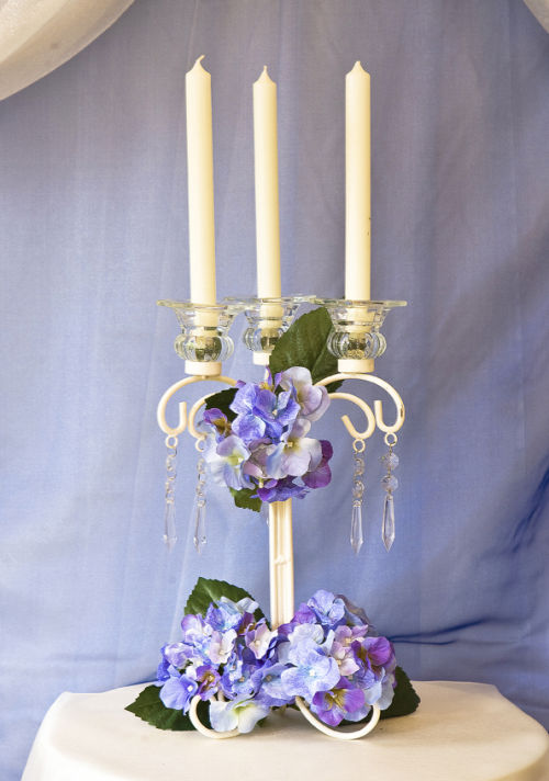 Ivory and crystal candelabra from �8