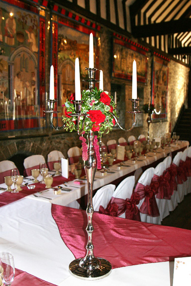 Candelabra with fresh flowers from �45