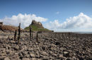 02D-2621 Lindisfarne Castle Viewed from the Beach Holy Isle Northumberland UK