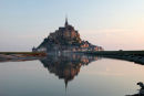 03D-1957 Le Mont St Michel Bathed in Soft Early Morning Dawn Light Normandy France.