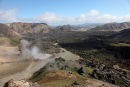 03D-4857 Fumeroles Producing Clouds of Steam and Sulphur Gas from a Geothermal Volcanic Vent on the Laugavegur Hiking Trail Landmannalaugar Fjallabak Iceland.