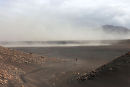 03D-5550 Hikers and Volcanic Dust Storm in the Emstrur Area on Day 3 of the Laugavegur Hiking Trail from Landmannalaugar to Thorsmork Iceland
