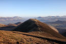 04D-1961 The View NE from the Slopes of Sail Towards the Summit of Causey Pike, Blencathra and the Helvellyn Range Lake District Cumbria UK.