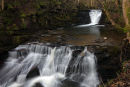04D-2951 High Mill Waterfall Middlehope Burn Which Runs Through the Site of Special Scientific Interest Known as Slit Wood Westgate Weardale County Durham UK