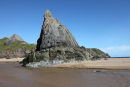 04D-8250 Rock Pinnacle Three Cliffs Bay Gower Peninsular South Wales UK