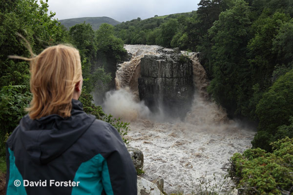 05D-1927 High Force Waterfall on the River Tees After Thunderstorms and Heavy Rain Caused Flash Flooding on 28 June 2012