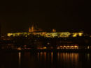 Prague castle by night.