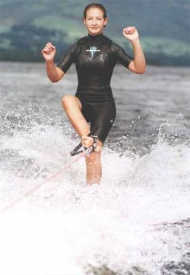 Right foot in � British junior water skiing champion Emma Mitchell from Balloch