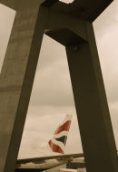Between the arch