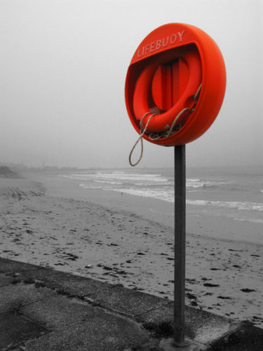 Lifebelt in the mist