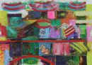 Title:- "SEASIDE COASTAL" Medium:- watercolour,gouache, oil pastel, oil Image Size:- H43 x W60 cm Price:- £1,650 framed