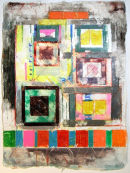 "RED ROW SIX" Watercolour with chalk pastel Image Size: W56 x H75 cm - in the collection of Mr Russel Chang