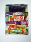 "URBAN ABSTRACT NO.12 - IZIT"  Watercolour and Gouache with Chalk Pastel Image Size: W56 x H75 cm - �995 mounted/framed
