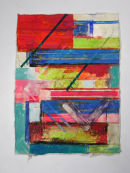 "URBAN ABSTRACT No.25 - GLO"   Watercolour and Gouache with Chalk Pastel Image Size: W56 x H75 cm - �995 mounted/framed