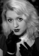 Jazz singer Jenny in retro style