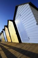 Colourful beach huts - Summerleaze beach, Bude