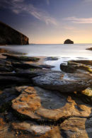 Trebarwith Strand at sunset II - North Cornwall