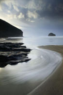 Stormy evening light - Trebarwith strand, North Cornwall
