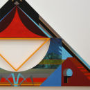 fickling - Jet Ribbon, 2009, 145 X 291 cm, acrylic on canvas with painted wood construction (detail) 
