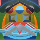 fickling - Second of Six, 2010, 76 X 76 cm, acrylic and marker pen on canvas
