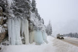 roadside icicles near Field, B.C.