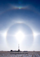 #2574 oil rig & sundogs