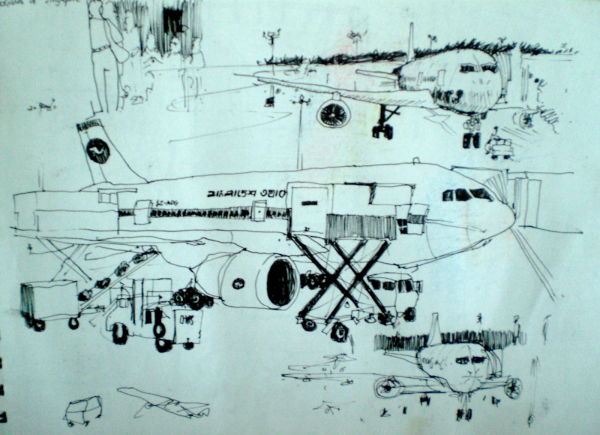 plane in greece