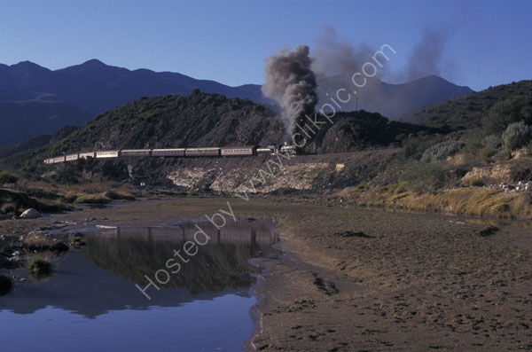 Passenger Train with reflections.