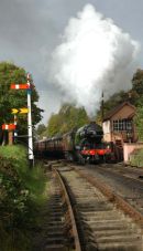 Departure from Bewdley in the direction of Kidderminster. 