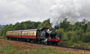 Tank 5526 with a rack of 3 passenger carriages near Safari Park.