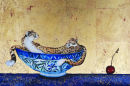 Bowl of Cheetah's with Cherry
 -by- Jackie Morris