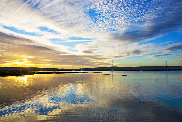 Dawn relections over Hurst