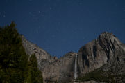 Moon light over Yosemite Falls