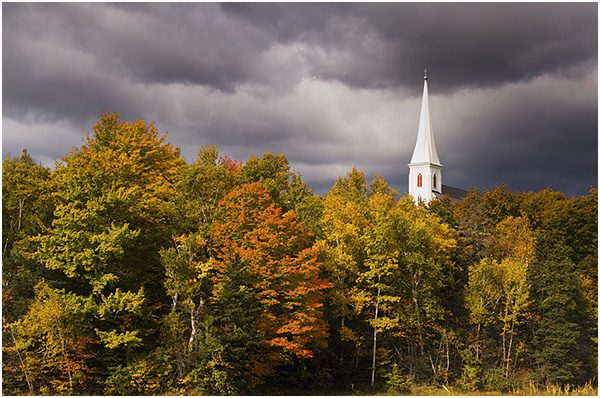Storm clouds and autumn colours