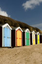 Beach huts in Portrait