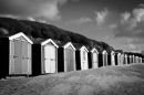 Beach huts in Black & White
