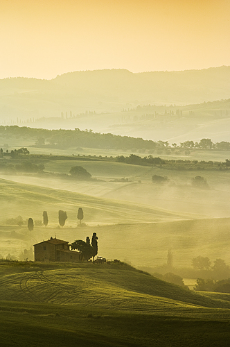 Mist in the valley at dawn