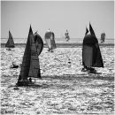 Monochrome yachts in the Solent