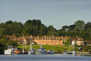 The cottages at Bucklers Hard, viewed from Exbury