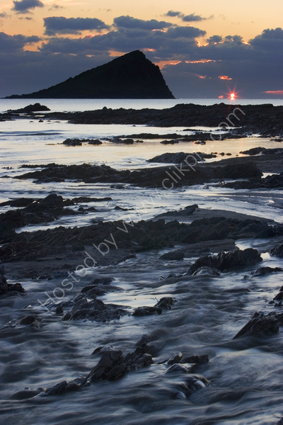 The Mewstone from Wembury Beach
