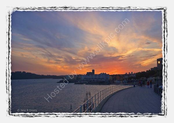 Across Plymouth Sound at sunset