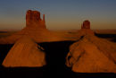 East and West Mittens bathed in the final light of the day