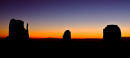 The Mittens and Merrick Butte before dawn.