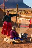 Navajo weavers in Monument Valley