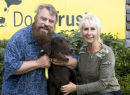 Brian Blessed, Dougal & trainer Pat Watson from The Underdog Show