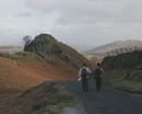 Hardknott Pass with walkers - Lake District