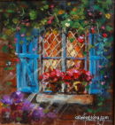 Through the Lattice (8.5 x 9 inches)