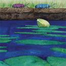 Archie and Pam go for a walk around the pond Woodlice World The Rolling Race
